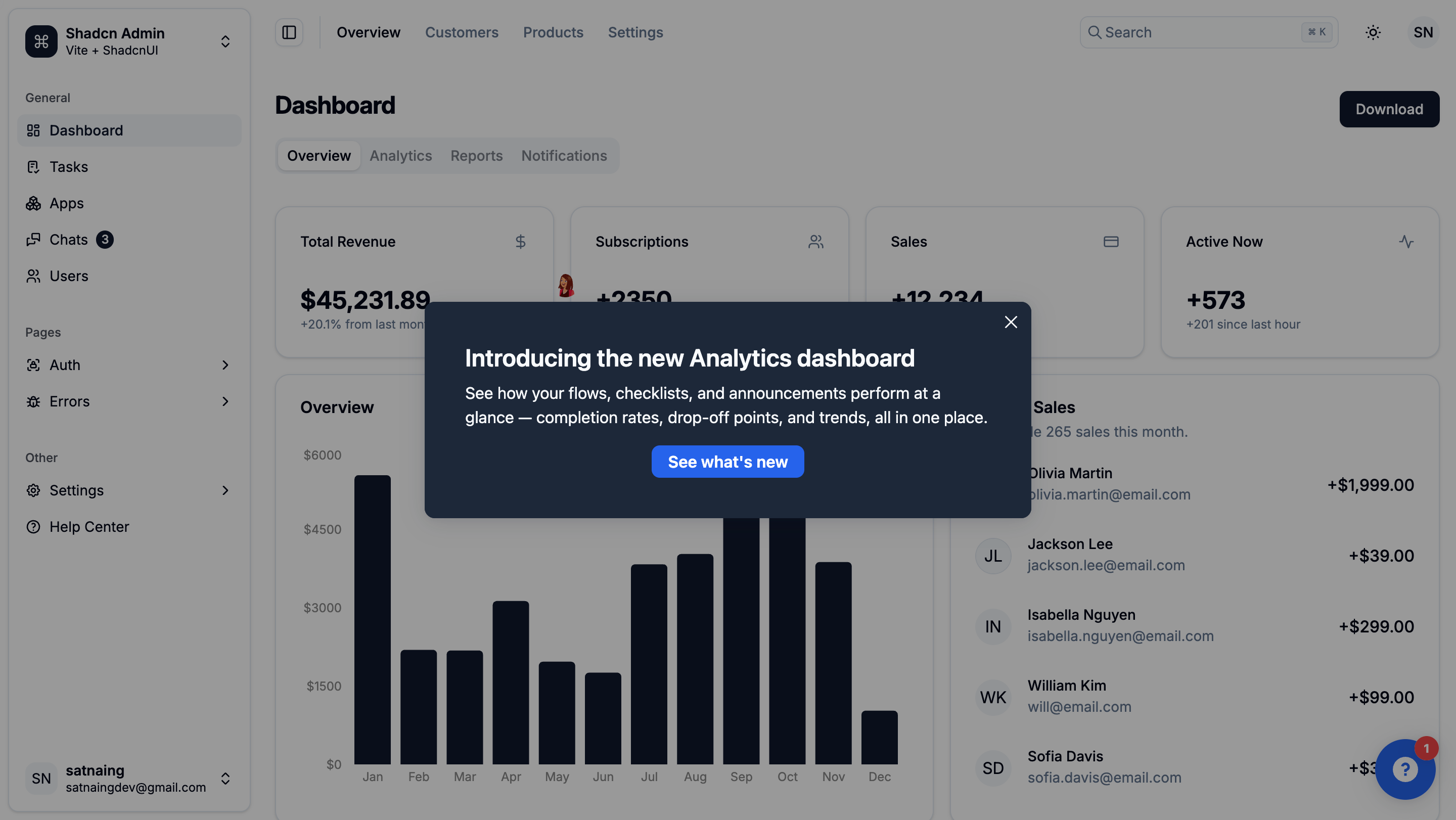 A one-time modal announcement can bring an important launch to the user's attention.